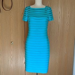 Adrianna Papell Teal Sheath Dress